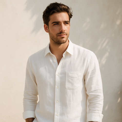 Pure White Linen Shirt – Timeless Elegance