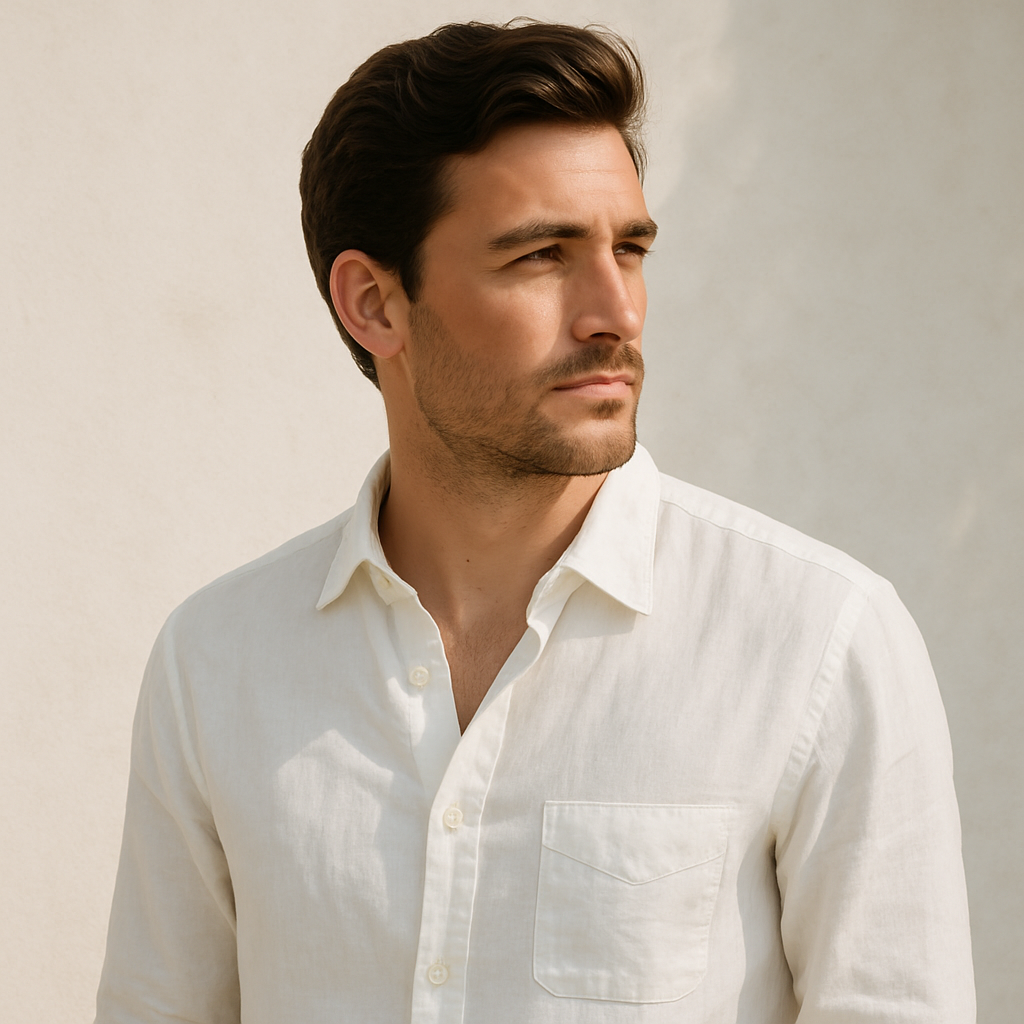 Pure White Linen Shirt – Timeless Elegance